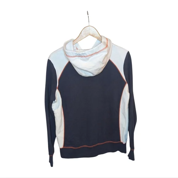 Chicago Bears NFL Team Apparel Women’s Hoodie Large Colorblock Navy White Fleece - Picture 8 of 10